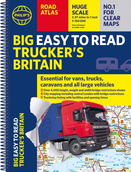 Philip’s Big Easy to Read Trucker’s Road Atlas Britain